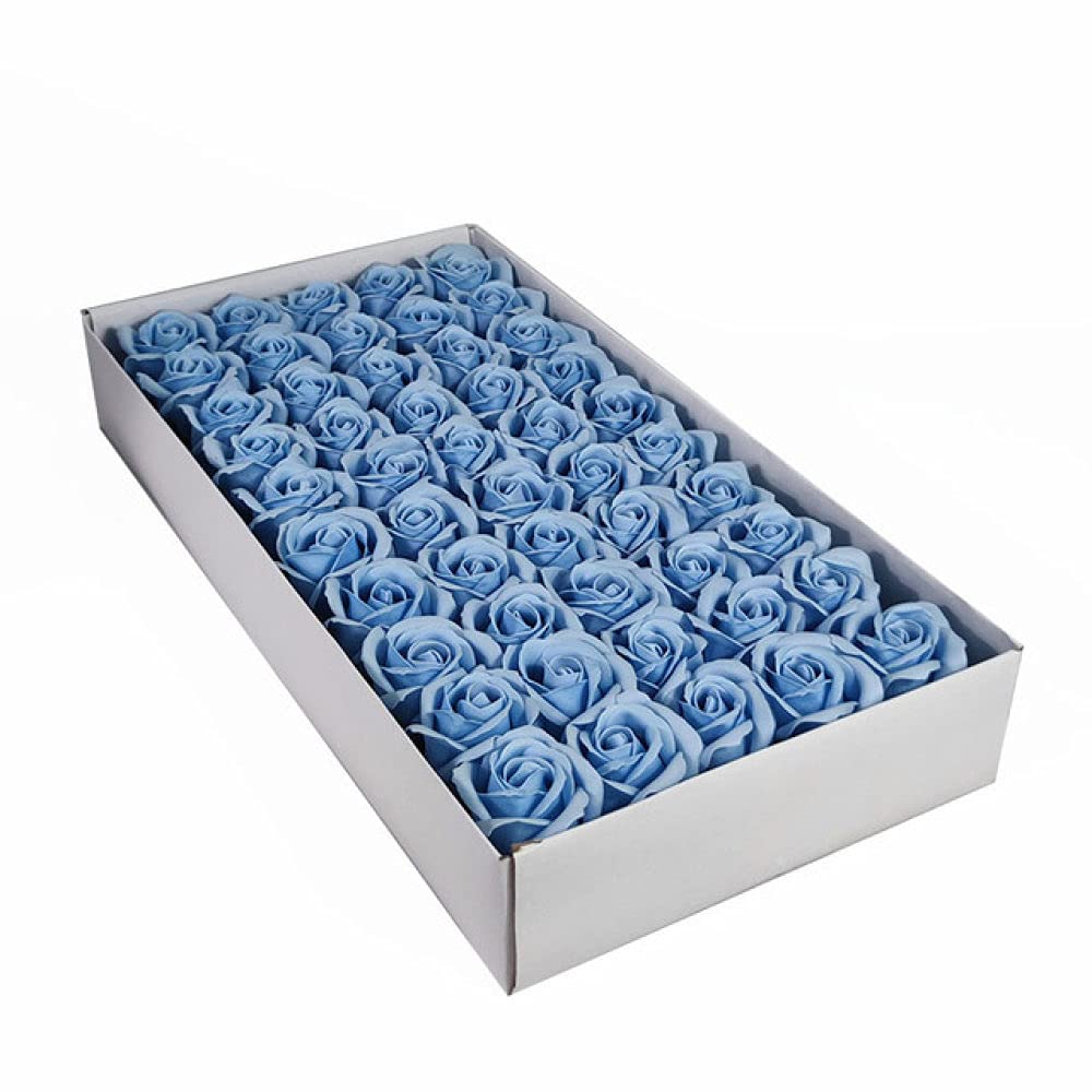 50pcs Diamètre 4.5cm Savon Rose Tête Beauté Mariage Cadeau Saint Valentin Bouquet De Mariage Décoration de La Maison Fleur À La Main, 32