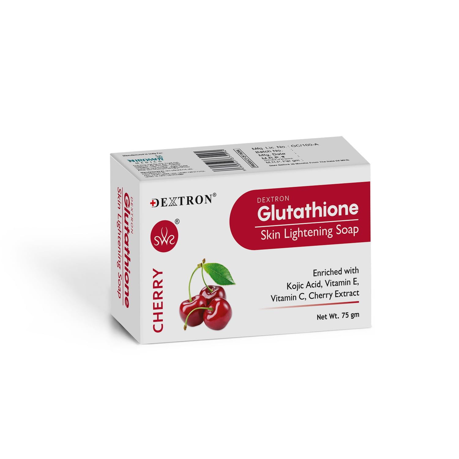 Buy Dextron Glutathione Cherry Soap 75g  Skin Brightening, Anti-Aging & Whitening  Soap with Vitamin C & Antioxidants | Hydrating & Nourishing | For Glowing  Skin, Face & Body | All Skin