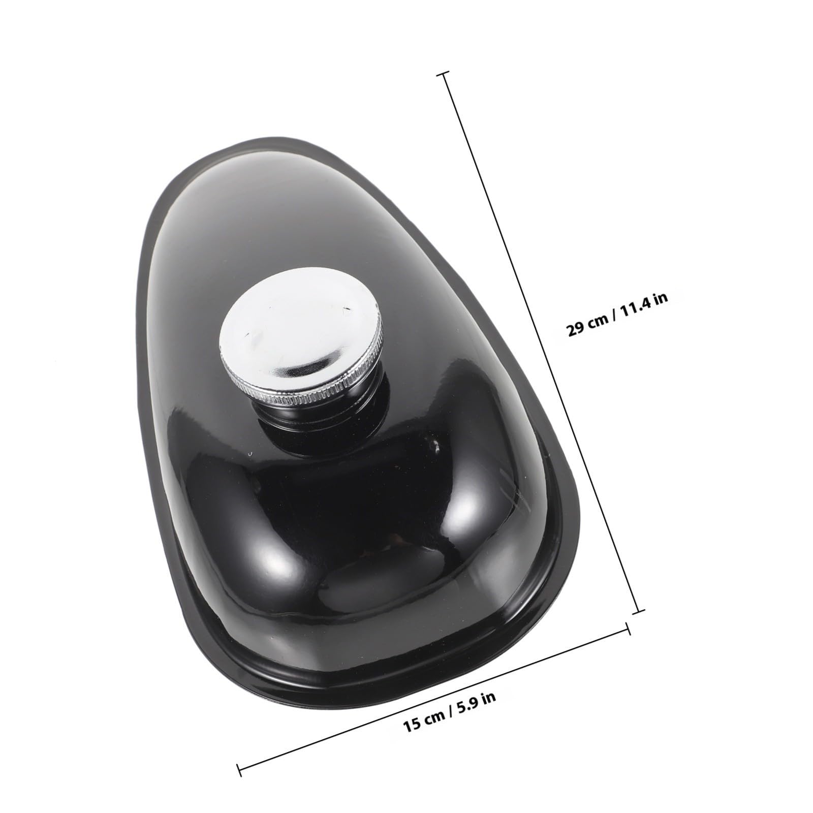 Petit Réservoir D'essence Moto en Fer 2 Litres Antirouille pour Mini-moteur 49cc 66cc 80cc, Réservoir de Gaz Étanche et Résistant, Accessoire Compatible Moto Sportive