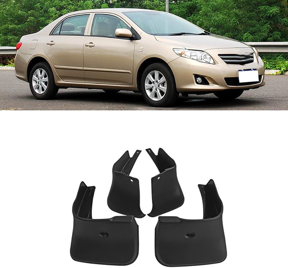 RESKIU 4PCS Mud Flaps for Toyota Corolla 2007-2013, Splashproof No Drill Easy Install Front Rear Wheel Protection Fender Mudflaps All-Weather Splash Guards