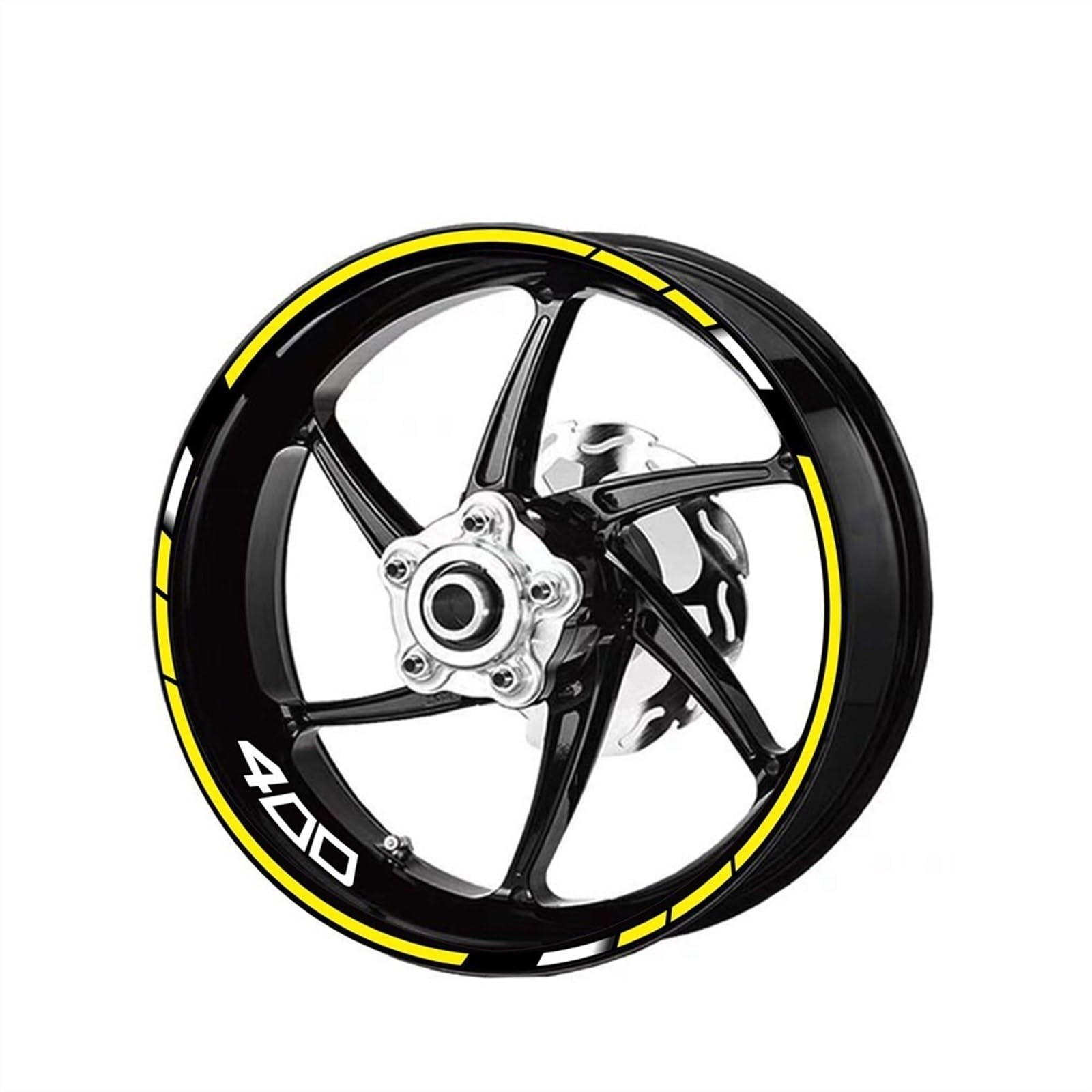 Stickers Motorcycle Accessories Wheel Stickers Reflective Decals Rims for Kawasaki Z400 Z-400 Z 400(Style 5)