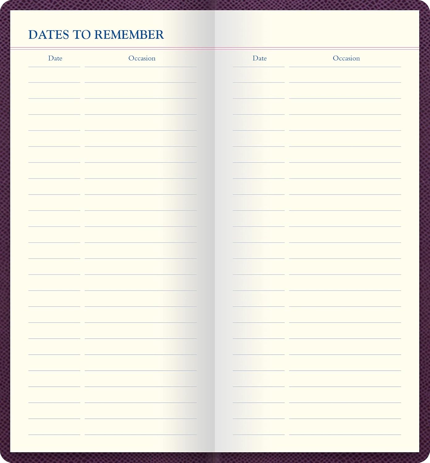 Letts Legacy Slim Pocket Travel Journal Purple