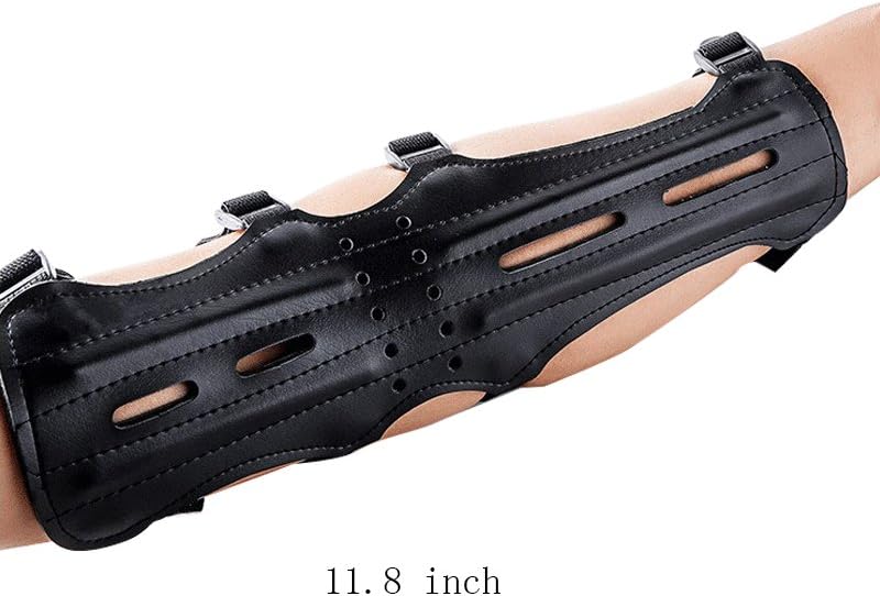 Nachvorn Shooting Archery Arm Guard Leather Three Adjustable Straps Archer Protector Shooter Protection : Sports & Outdoors