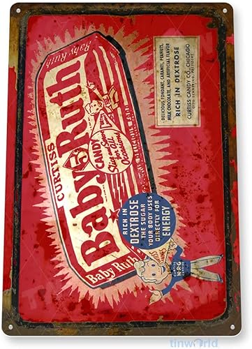 Miniatura 3 de Tinworld Letrero de lata Baby Ruth Chocolate Candy Bar Retro Cocina Cottage Farm Sign C375