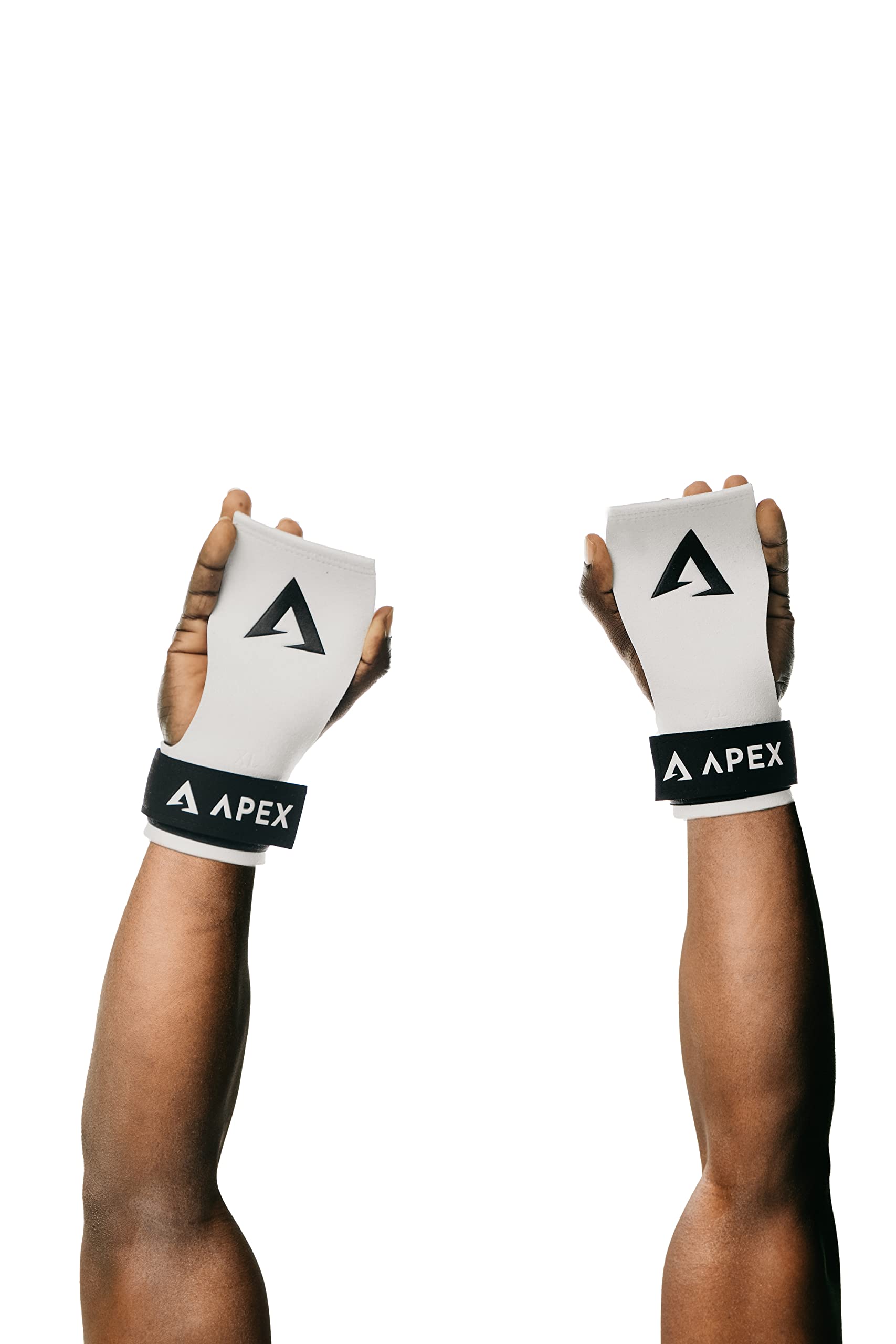 APEX White Microfiber Gymnastics Crossfit hand Grips Prevent Blisters and Rips for Pull-Ups, muscle ups, Calisthenics, powerlifting, barbells kettlebells Deadlifts for men and women
