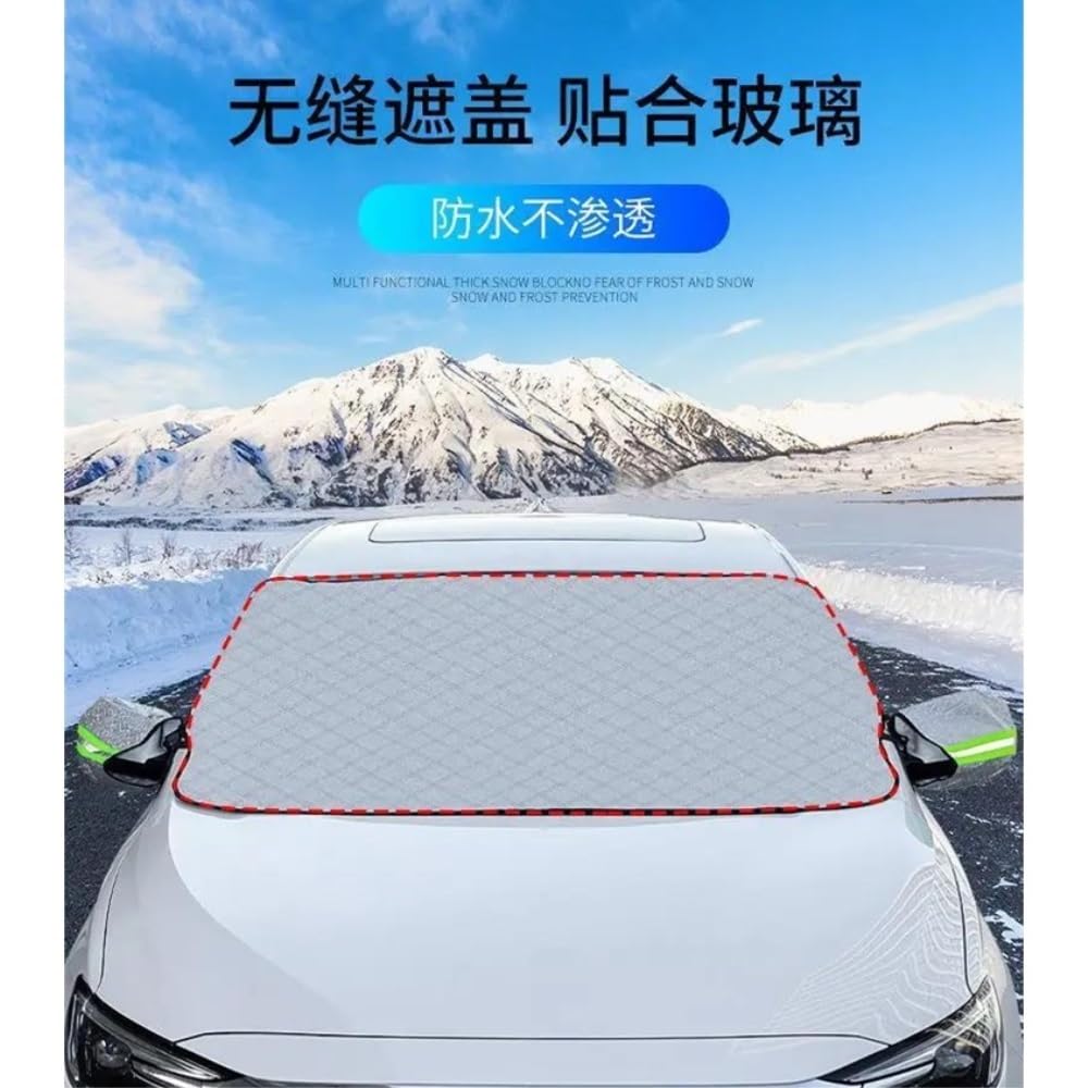 Housse de Protection pour Pare-Brise Couverture De Pare-Brise Avant De Voiture Pare-Soleil Universel pour Automobile Anti-Neige Gel Glace Poussière Protection d'hiver Protection Pare Brise Hiver