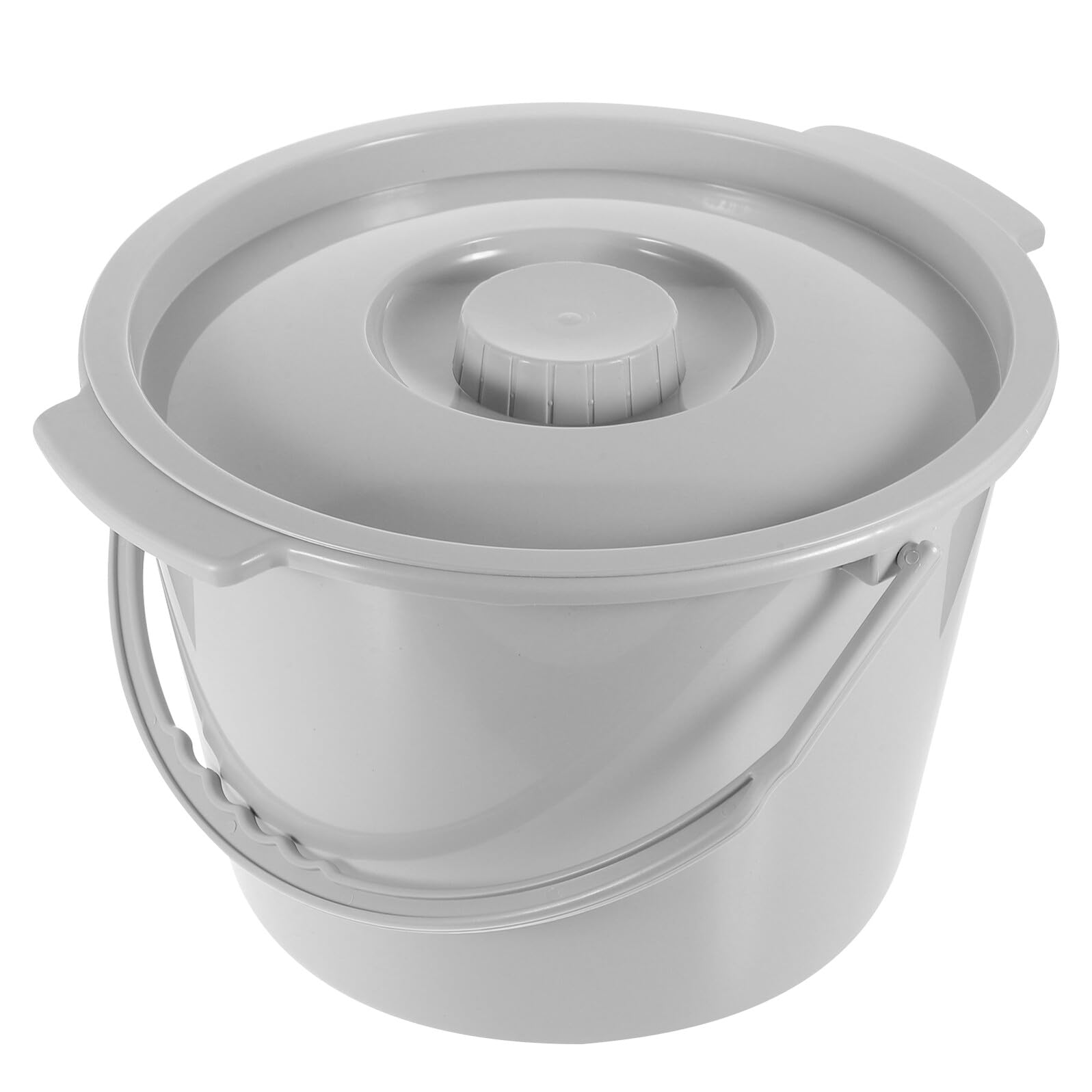 Vaso da Notte in Plastica Portatile Grande Capacità e Coperchio Antischizzi, Sedile Comodo per Anziani e Uso Domestico