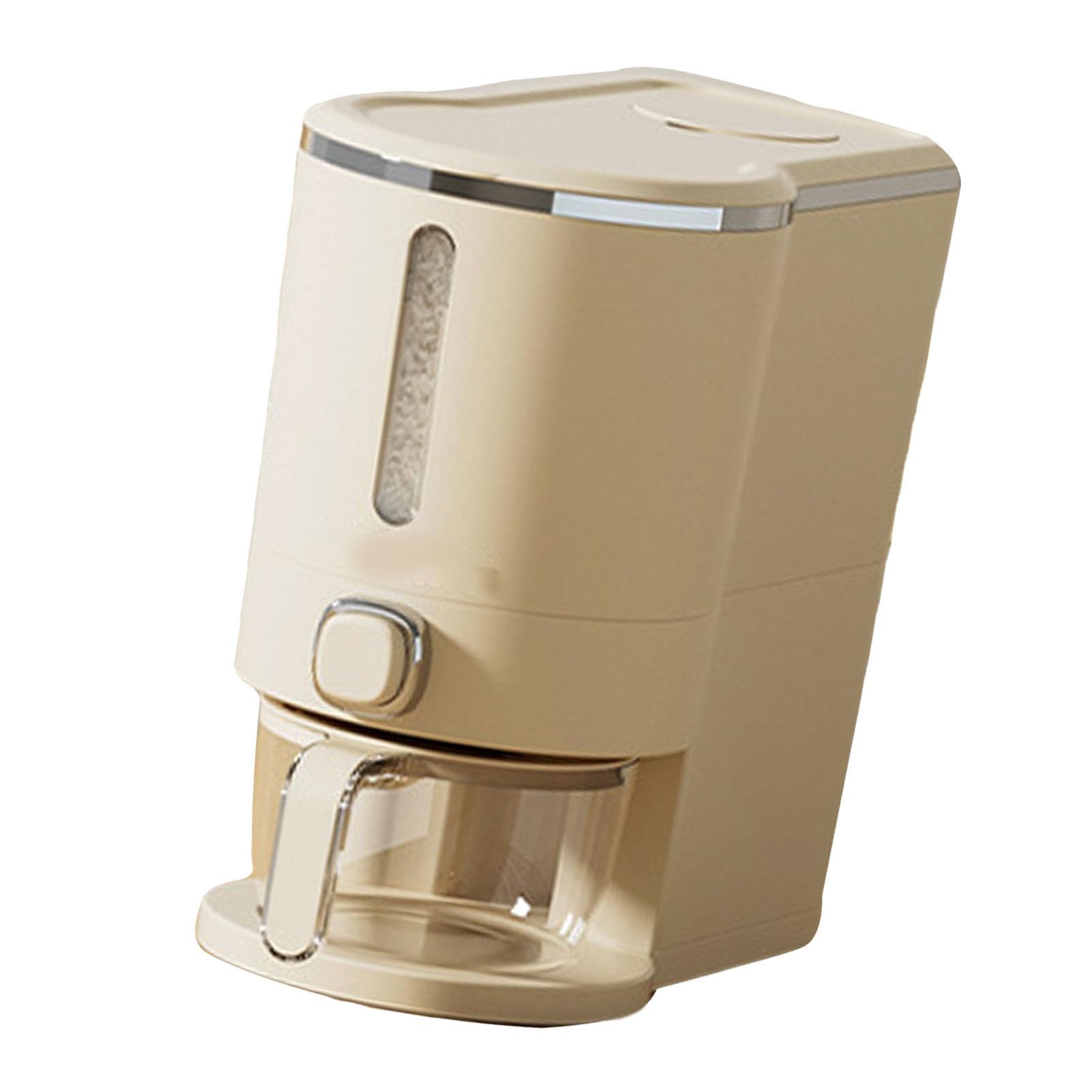 Ejoyous Dispenser per Riso da Contenitore per Riso in Plastica con Design a Pressa Contenitore per menti Sigillato di Grande capacità con Tazza per Uso Domestico di Cere e Cere (Piccolo 15