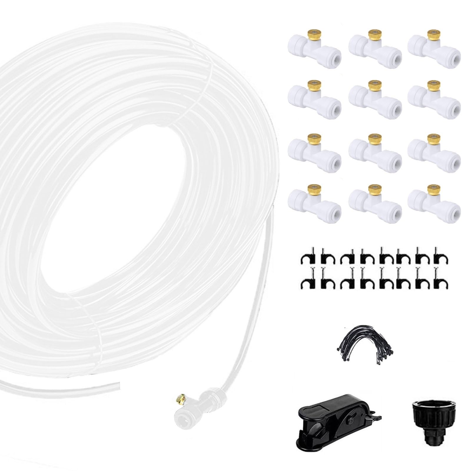 Automatisches Wasserbewässerungssystem, DIY-Pflanzenbewässerungs-Set, Gartenbewässerungssystem, Outdoor Misting System mit Messing Nebeldüsen, für Garten Gewächshaus Sonnenschirm ( Size : 29M(95.1ft)-