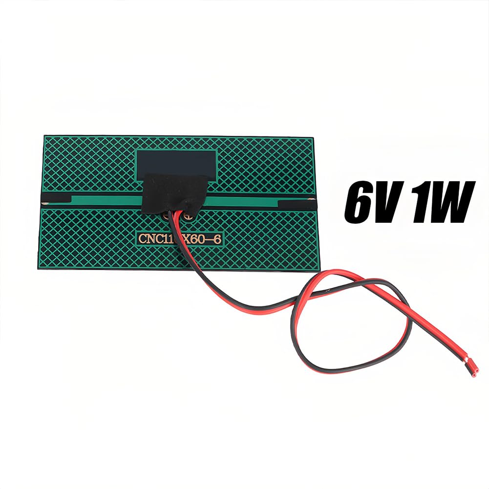 Pannello Solare, Mini Modulo di Energia Solare Rettangolare DC 6V 1W Pannello Cella Silicon Polysilicon Caricabatterie Micro Per Pannelli Celle Giocattolo Elettrico Fai da Te Kit Sistema Fotovoltaico