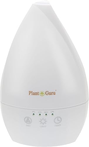 Miniatura 4 de Plant Guru Difusor ultrasónico de aceite esencial blanco 6.8 fl oz. con 0.5-0.3 fl oz. Juego de aceites esenciales para principiantes, pantalla