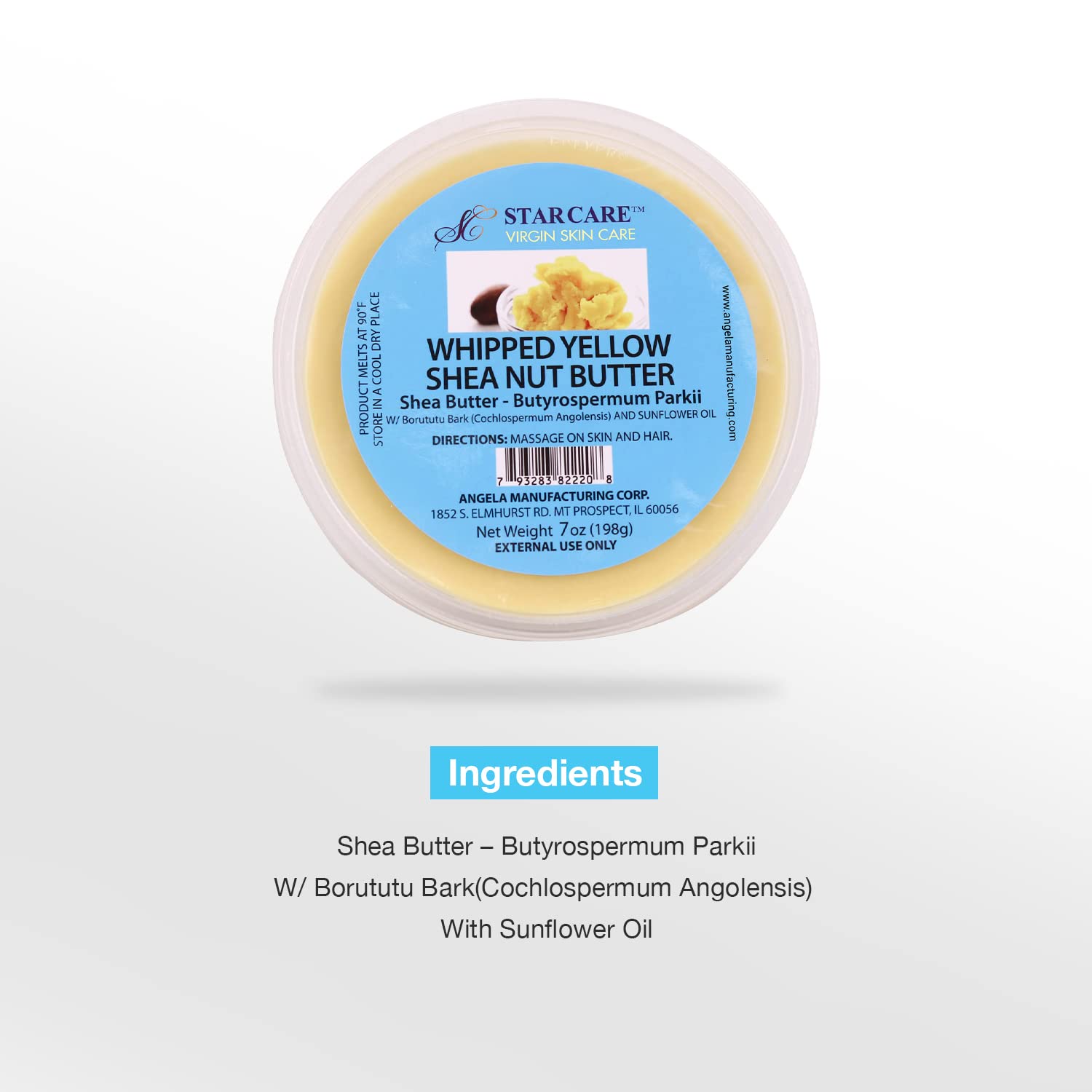 STAR CARE Whipped Yellow Shea Nut Butter w Borututu Bark and Sunflower Oil 1oz — view 6