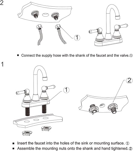 Miniatura 14 de Grifo de fregadero de baño RV – Grifo de fregadero de níquel cepillado para reemplazo de grifo de baño para caravanas, cámpers, quintas ruedas
