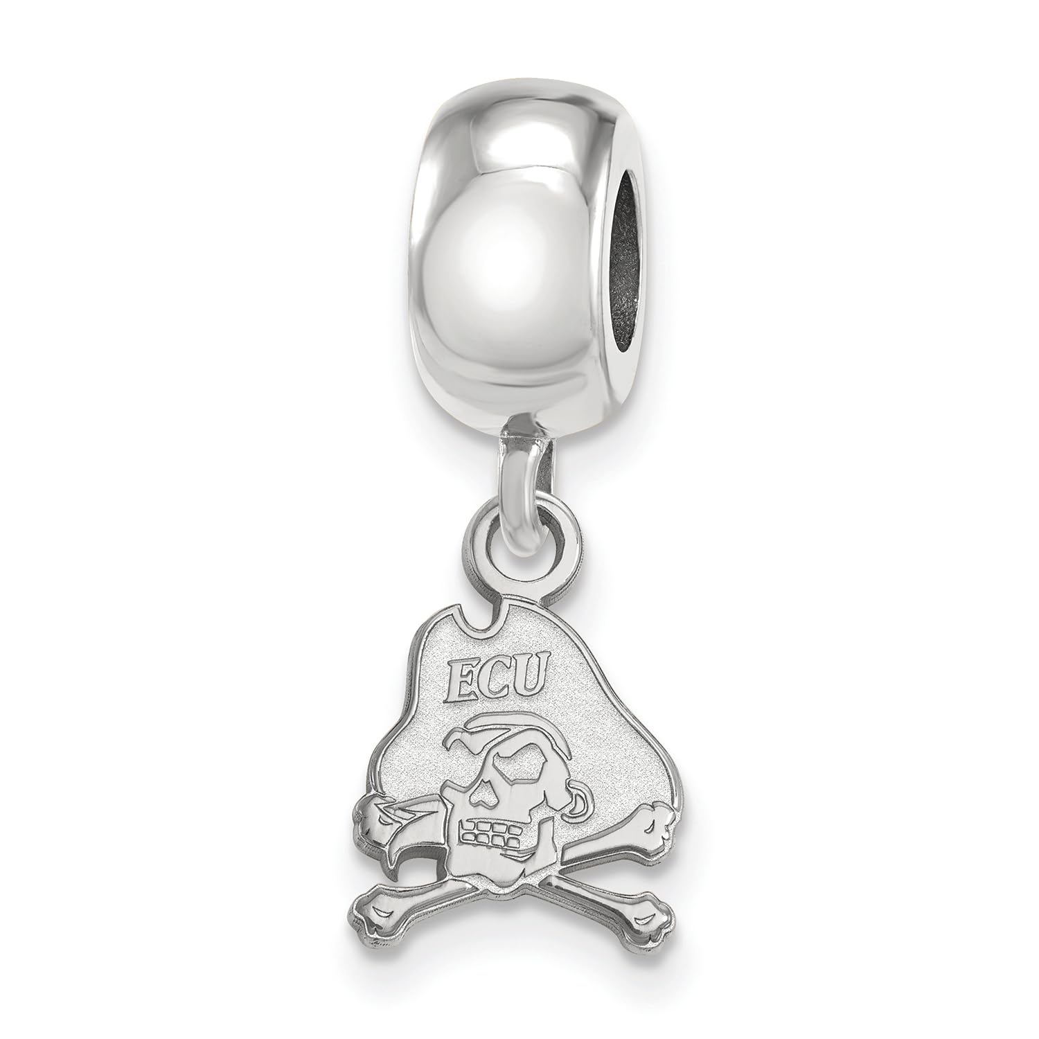 East Carolina Bead Charm Extra Small (3/8 Inch) Dangle (Sterling Silver)