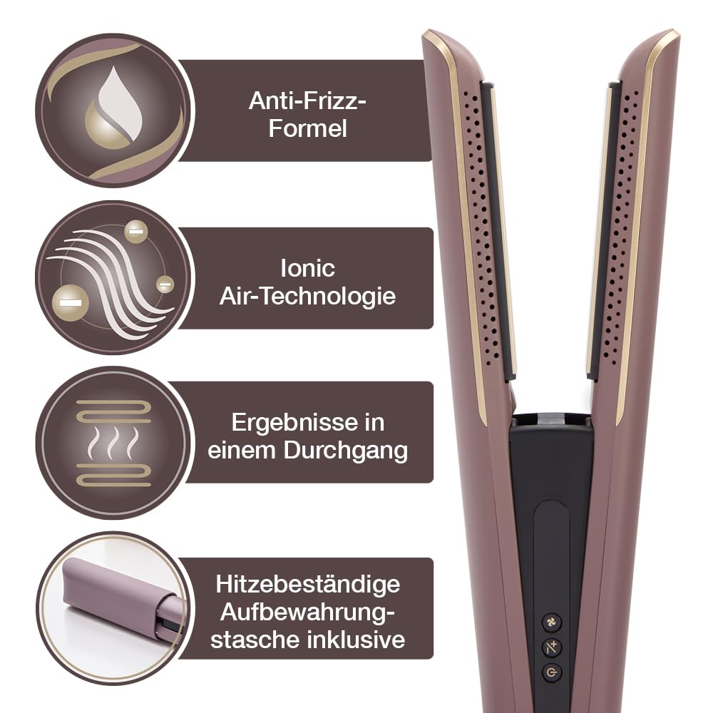 Remington AIRvive™ Glätteisen [Ionic Air-Technologie: weniger Frizz & statische Aufladung] Ultra-Keramikbeschichtung mit Mikrowirkstoffen (Schmale Platten, LCD-Display, 150-230°C) Haarglätter S8930