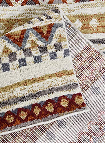 Klassischer Orient Teppich | Gabbeh Style | wie handgeknüpft | super weich und angenehm | 240 x 340 cm; Farbe: Rust… – Bild 6