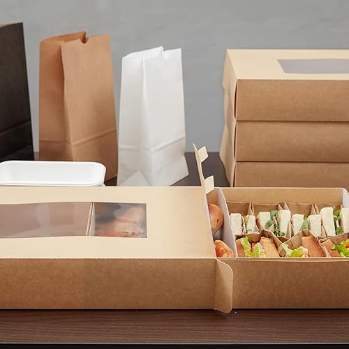 Miniatura 5 de Restaurantware -Inserto de 12 x 8.7 x 3.2 pulgadas para bandejas de catering, 10 insertos resistentes a la grasa para cajas de catering - Inserto de