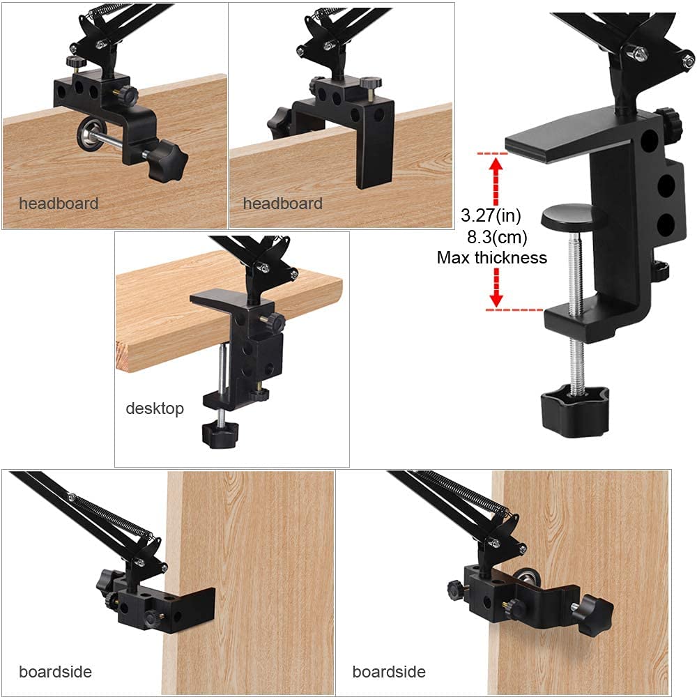Soporte tableta,QZT soporte de metal para teléfono con brazo ajustable, rotación de 306°para iPad Pro12.9/iPhone 12/Samsung Tab y otros dispositivos de 4-13 pulgadas, adecuado para cama/oficina/cocina