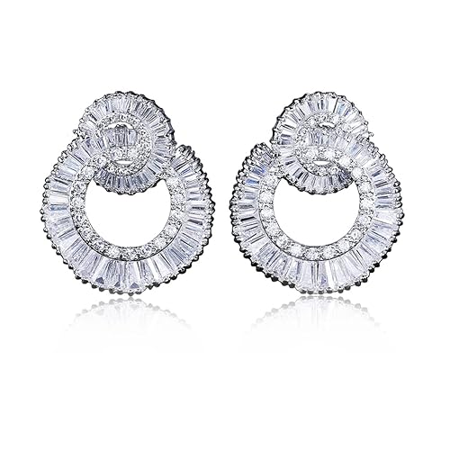 Fashion Celebrity Design Elegant Statement Rhinestone Jewelry Dangle Drop Earrings