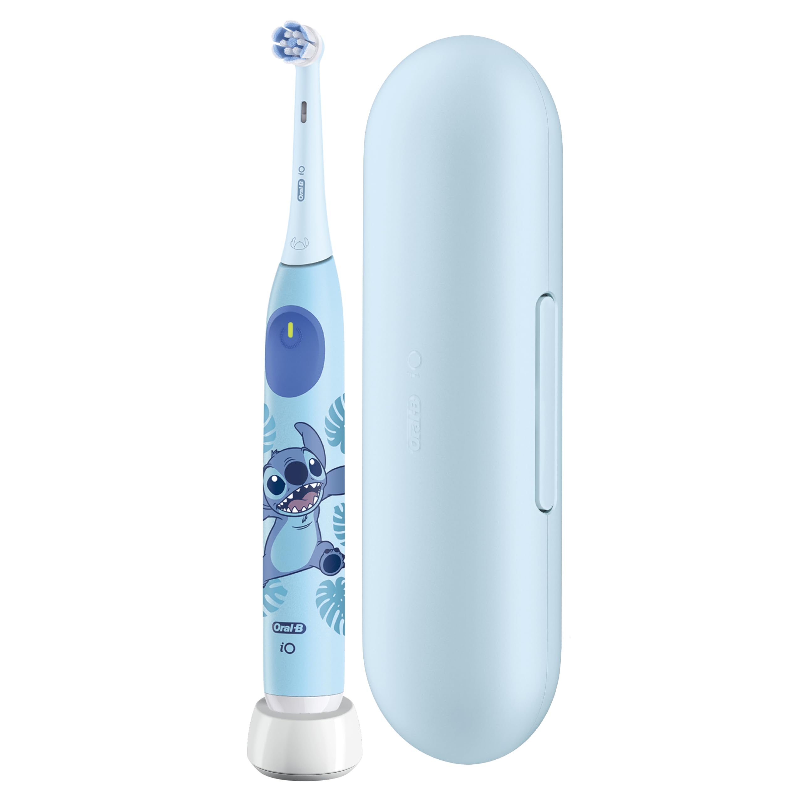 Oral-B iO Kids Limited - Spazzolino da denti elettrico ricaricabile, Stitch - Sensore automatico di pressione - 3 impostazioni di pulizia - Timer musicale - Durata della batteria 28 giorni - Custodia