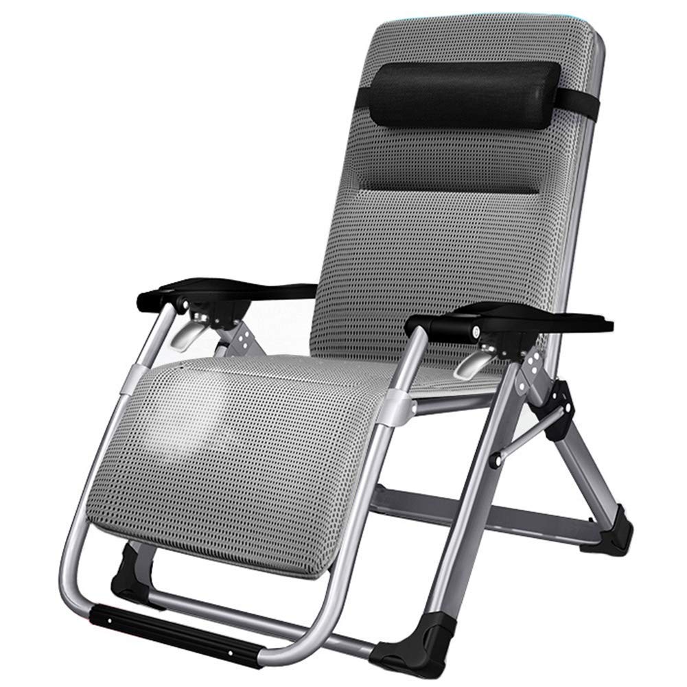WASHLAPremium Zero Gravity Chair Foldable - Heavy Duty Outdoor Reclining Sun Lounger with Head Pillow - for Patio, Conservatory or Deck Chair
