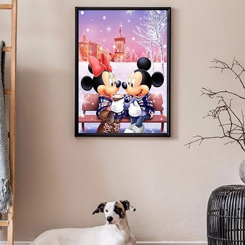 Kits de pintura de diamantes 5D para adultos taladro completo gema de Mickey manualidades pintura con diamantes redondos para decoración de pared