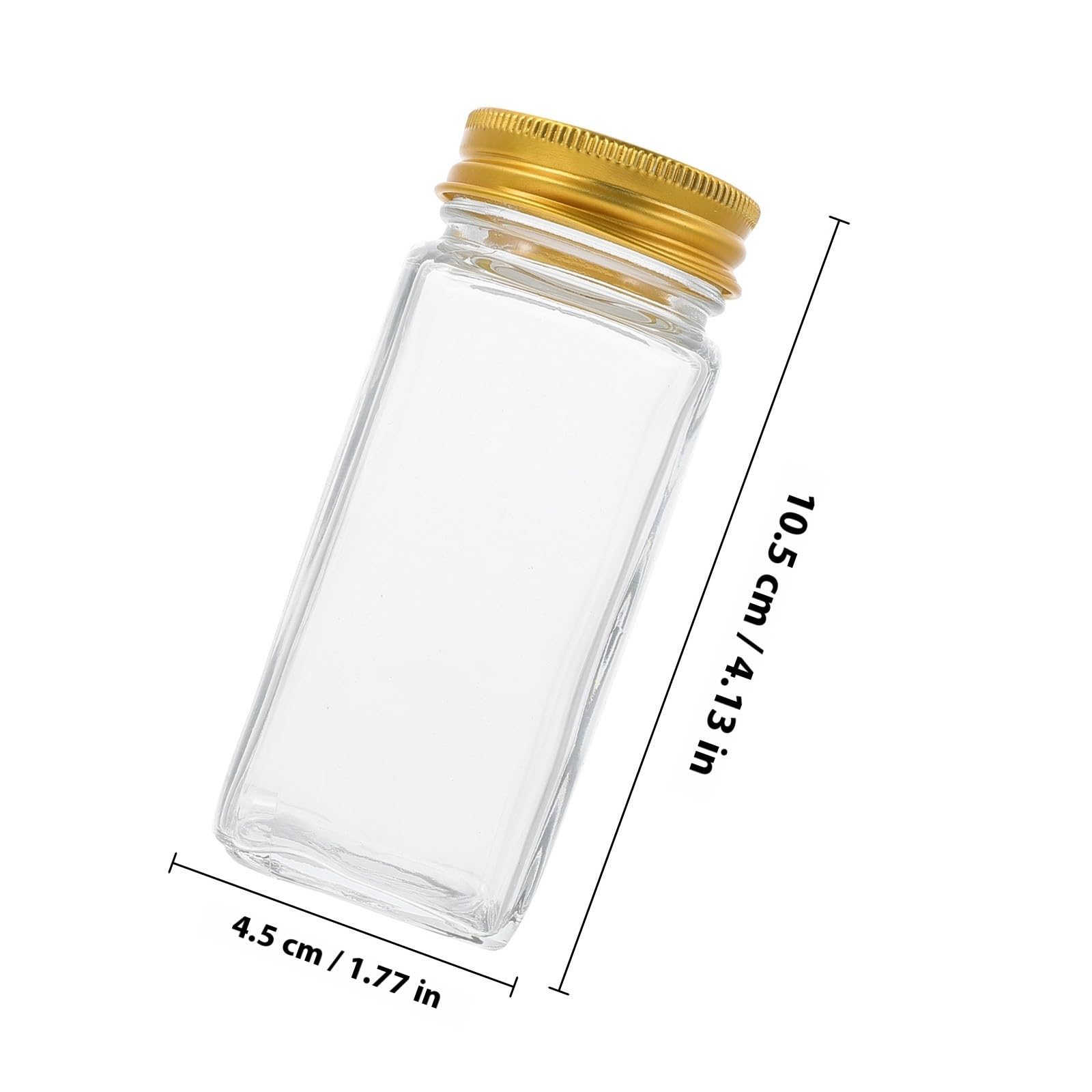 Gewürzbehälter mit Goldfarbenem Deckel aus Glas Praktisch und Einfach zu Tragen 12 Stück Kleine und Leichte Salzbehälter für Camping und Grillen