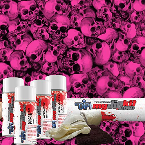 Pink Dead Hedz Skulls - Hydrographics Film Kit - MyDipKit - LL-801-Pink - Water Transfer Printing