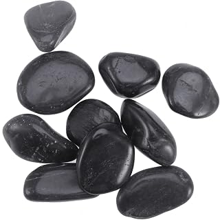 Ciieeo 10piezas Piedras Pintadas Negras Para Decoración Cera Para y Manualidades