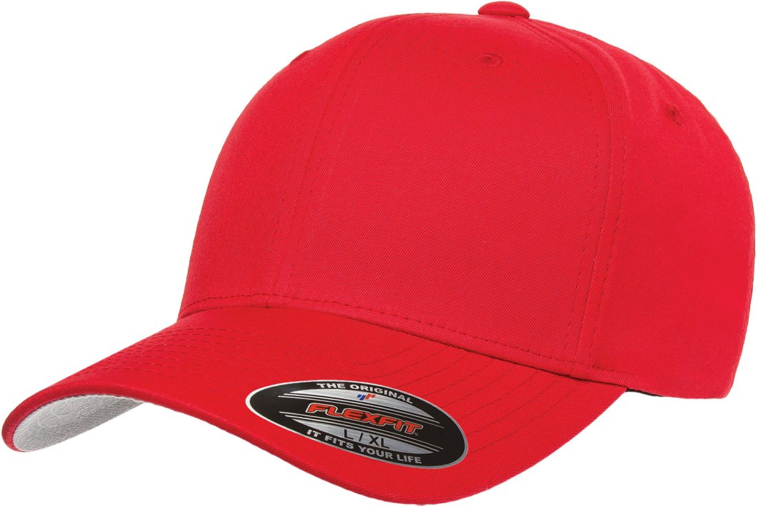Flexfit Men's Athletic Baseball Fitted Cap, Red, S-M