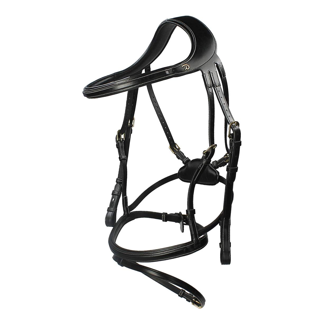Bridon Dy'on Difference cheval noir pour libérer les oreilles en concours