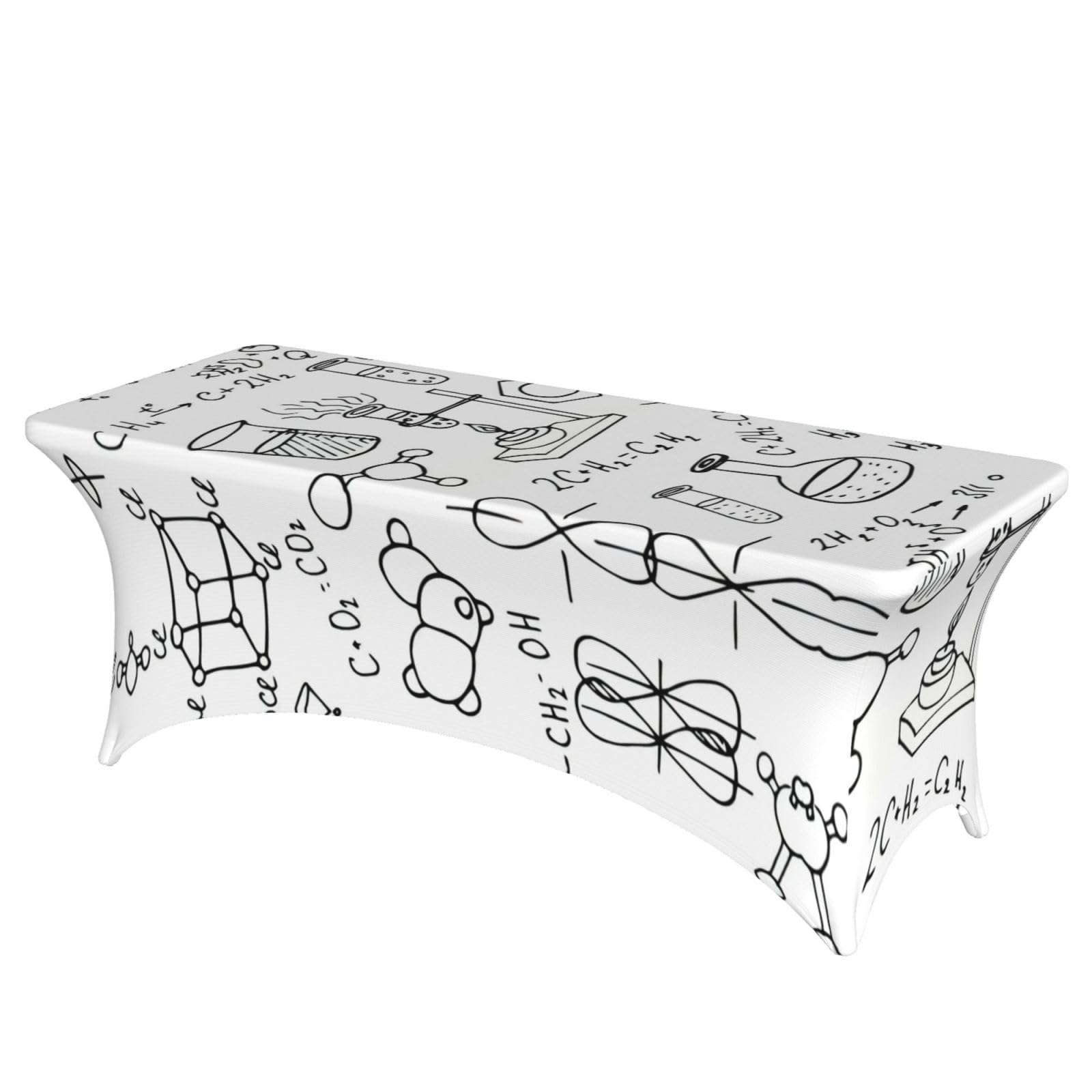 Housse de table chimie 1,8m idéale pour fête et anniversaire