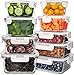 Glass Food Storage Containers with Lids - Glass Meal Prep Containers Glass Containers For Food Storage with Lids 18 Pcs. Glass Storage Containers with Lids Glass Food Containers Glass Lunch Containers