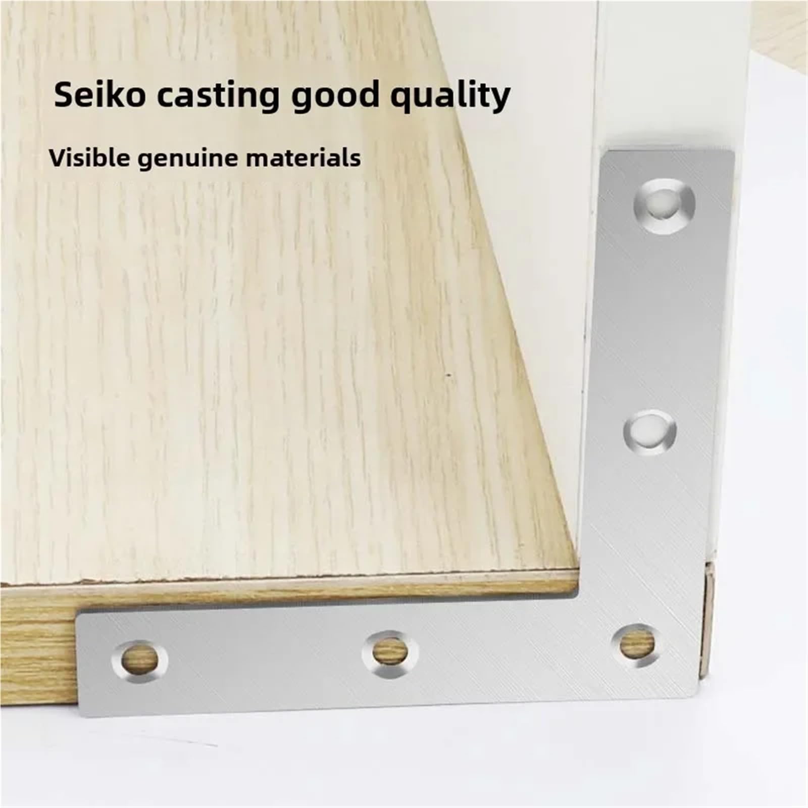 Escuadras Metalicas Conector de placa capa empalme tablero madera hierro angular código esquina muebles acero inoxidable engrosado(L150X150-1PCS)
