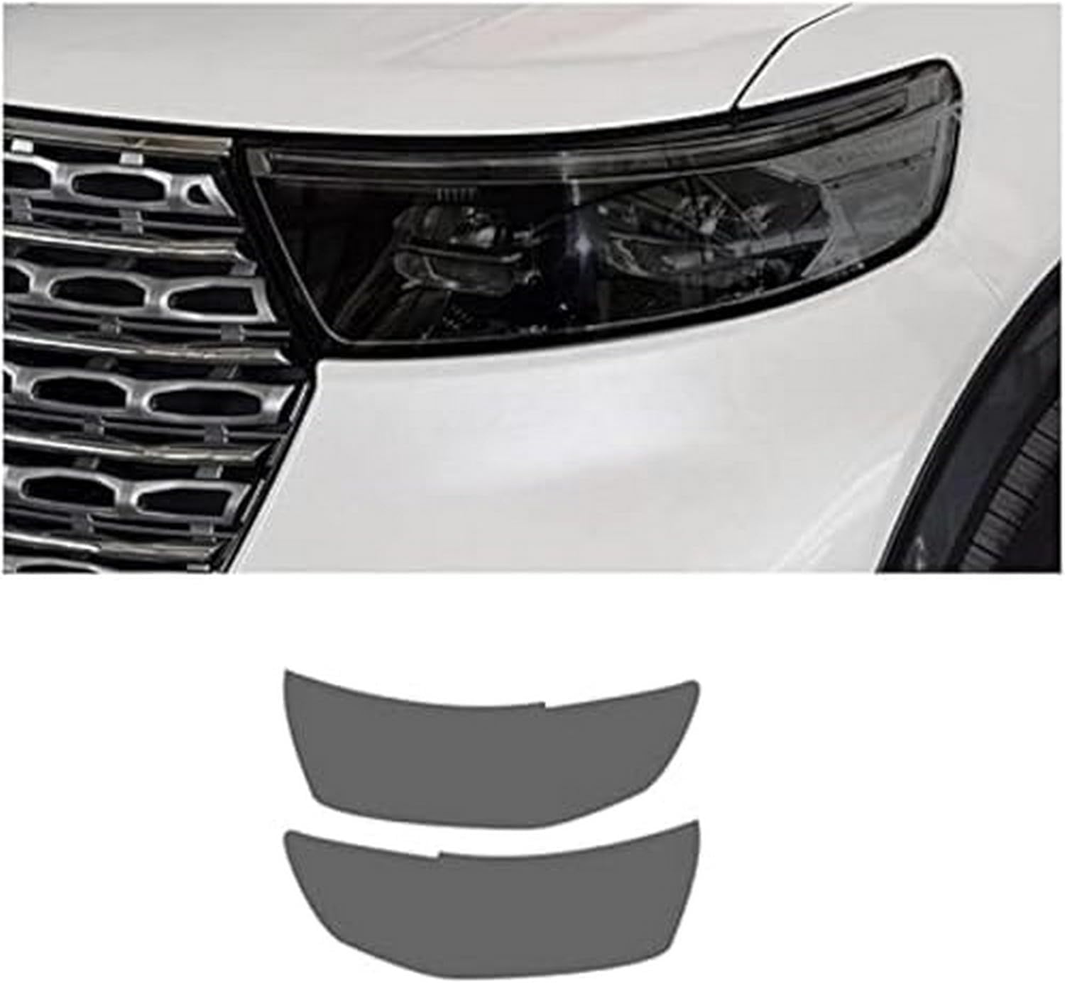 SamLng Car Front Light Film for Explorer U625 2020 Car Headlight Protective Film Front Light Transparent Blackened TPU Sticker Car Accessories Car Headlight Protective Film