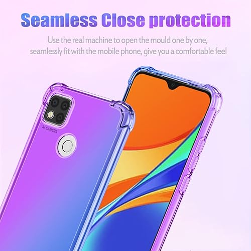 Miniatura 3 de Gufuwo Funda para Xiaomi Redmi 9CRedmi 10ARedmi 9 ActivPoco C3Poco C31 Cute Case Girls, Gradient Slim Anti Scratch Soft TPU Funda protectora a