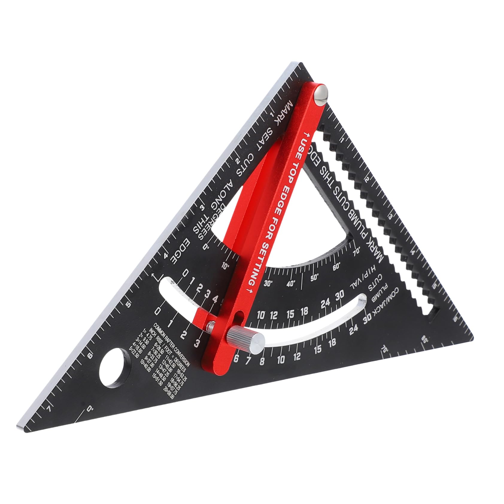 HOLIDYOYO 7 Aluminum Movable Ruler Triangle Ruler for Carpentry Engineer Tool Woodworking Triangle