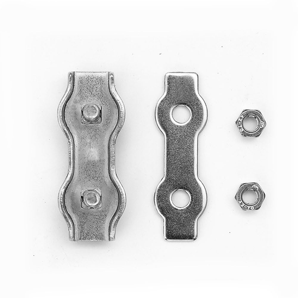 10 Morsetti Duplex In Acciaio Inox 304 Per Fune Metallica Da 4mm - Foto 8