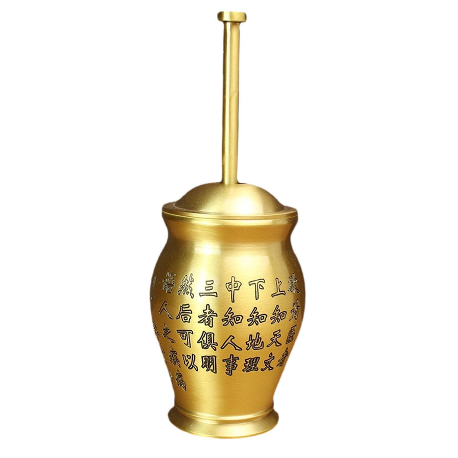 Mortier et pilon portables et pratiques en cuivre, outil de cuisine pour épices, beau, pratique et facile à nettoyer. Ensemble mortier et pilon pour