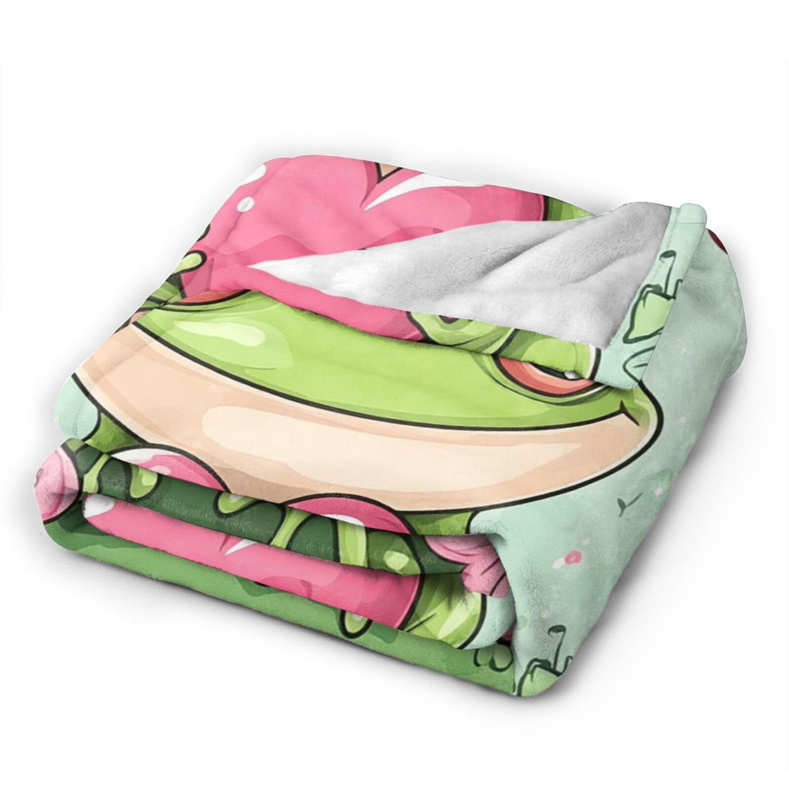 CaomeiWu Frosch-Überwurfdecke Aus Flanell – 102x76 Cm, Weich, Kuschelig, Für Zuhause, Büro, Als Geschenk