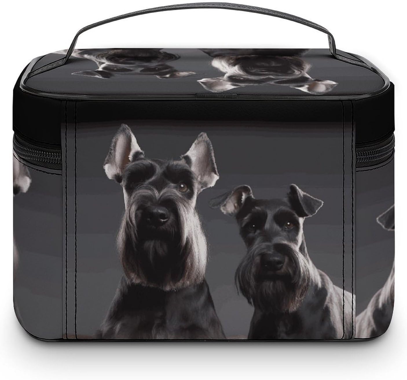 Travel Makeup Bag Portable Large Cosmetic Bag with Handle And Compartment image 3