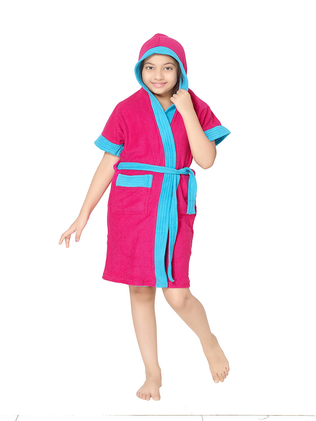 SAND DUNE Girls' Regular Fit Bath Robe |-image-16