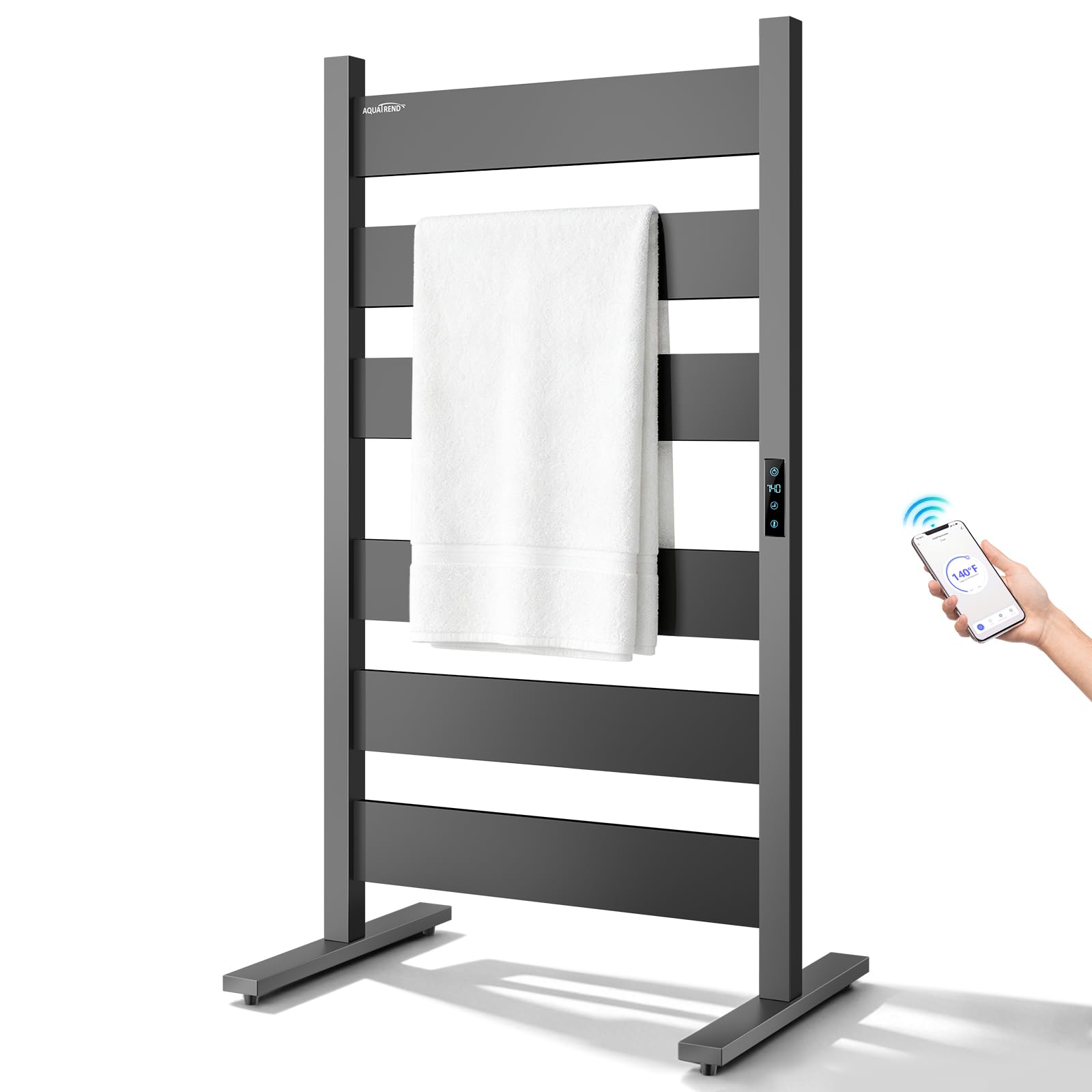 Smart App Control, Freestanding & Wall Mounted, Child Safety Lock, 1-24H Timer & Multi-Level Temp, Large Heating Surface WiFi