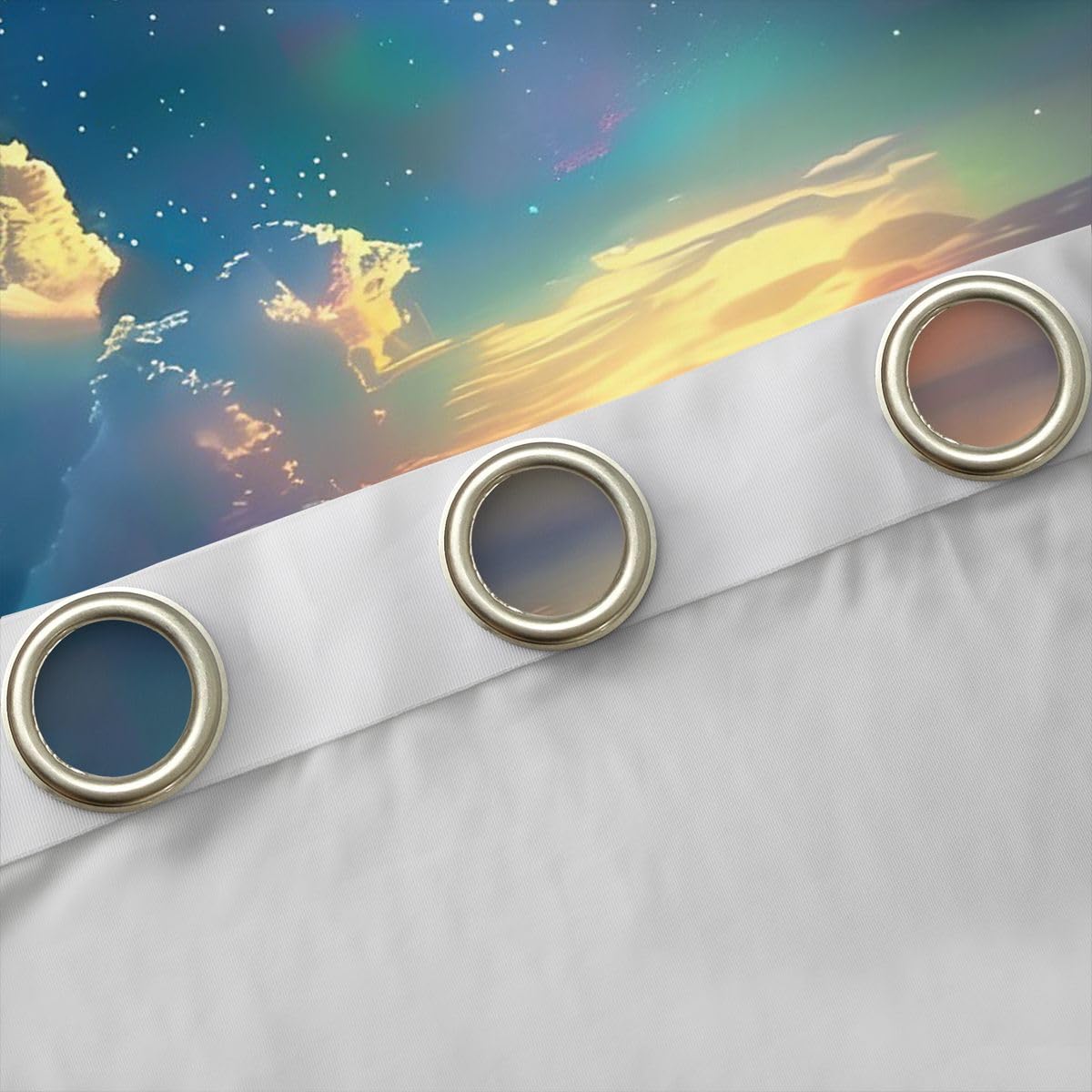 Homewish Tende oscuranti glitterate per camera da letto, 132 x 160 cm