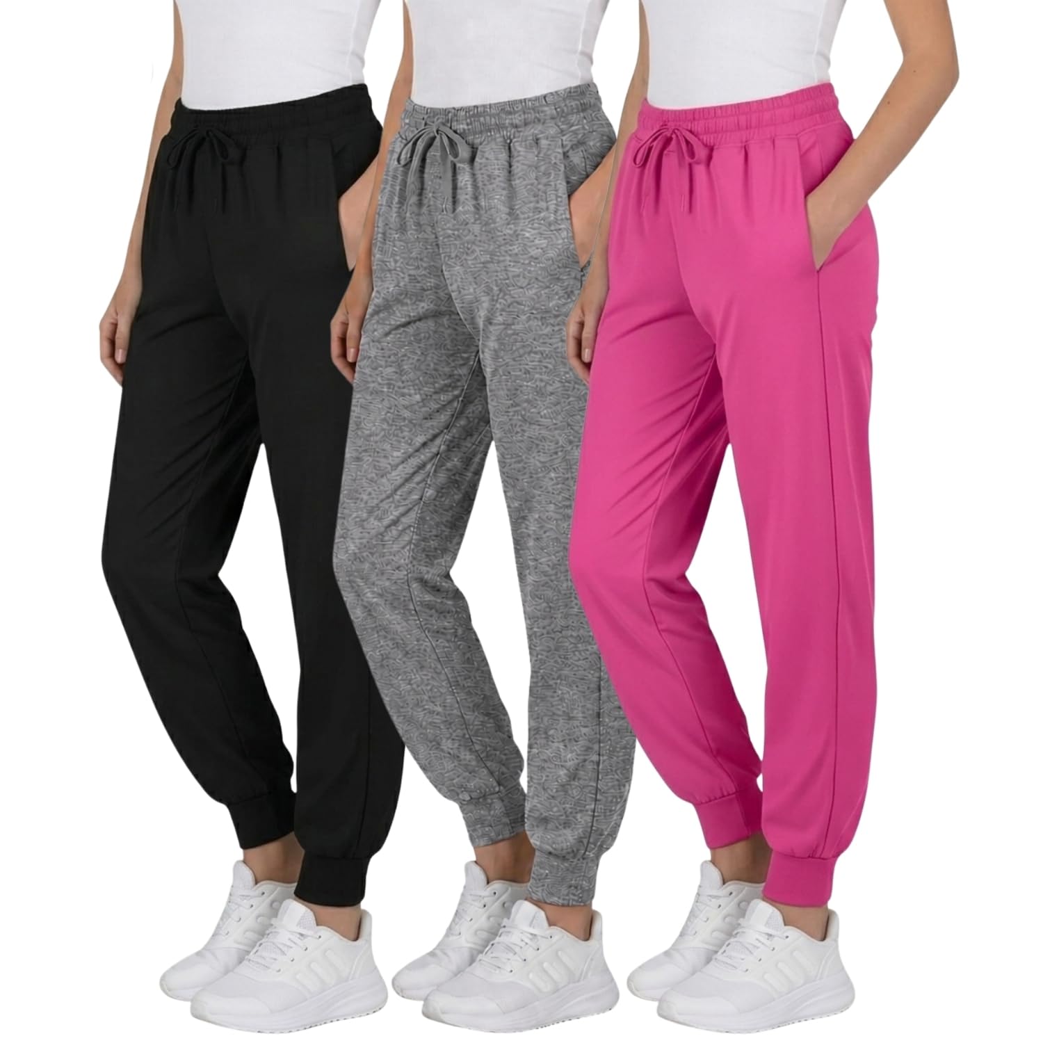 Forever 21 Girls 3 Pack Joggers, Lightweight Active Sweatpants, Size 4-16