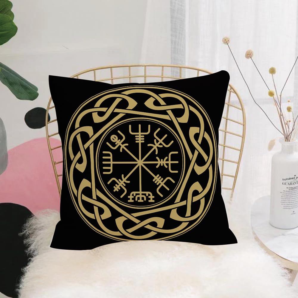 Hyosxw Runes, Runes, Nordic Occultism, Totems - A1 Cushion Cover,Throw Pillow Case Home Decorative For Living Room Bedroom Sofa Chair 18X18 Inch,Runes, Runes, Nordic Occultism, Totems,Pillowcase 45X45cm