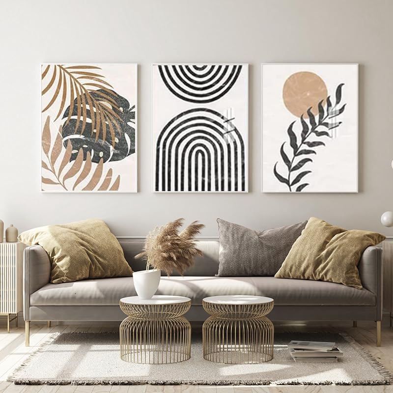 LPFNSF Modern Abstract Poster Set, Bohemian Style Home Background Wall Decoration Picture, Plant Leaf Printed… - Image 2