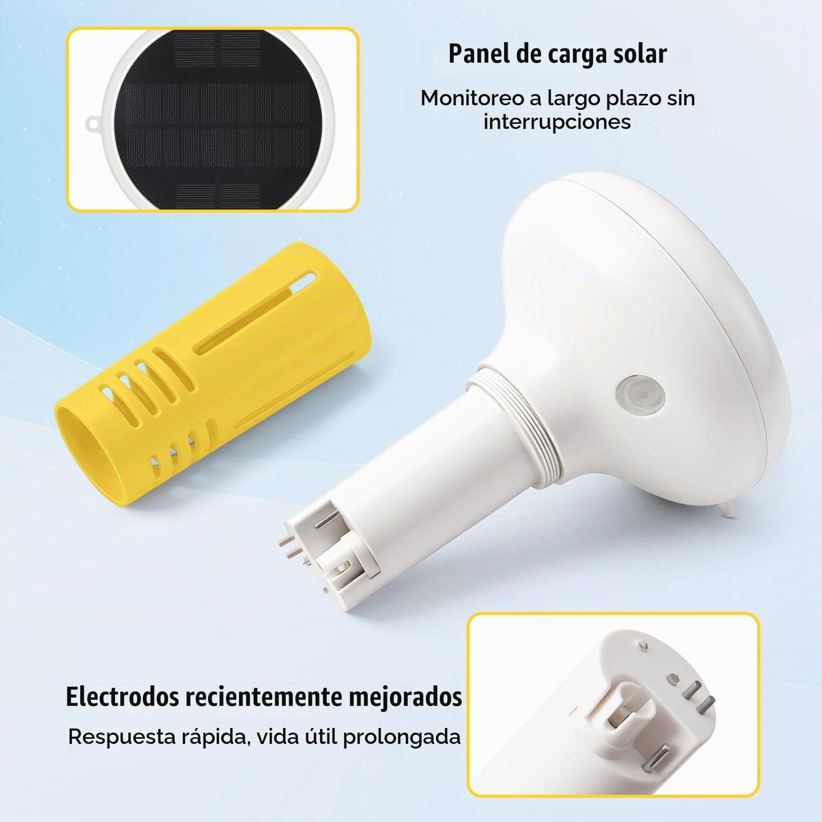 para monitor inteligente de calidad del agua de piscina, 7 en 1 para probador WiFi tuya para pH, salinidad, ORP, CL, temperatura, control de aplicación en tiempo real para piscinas de agua