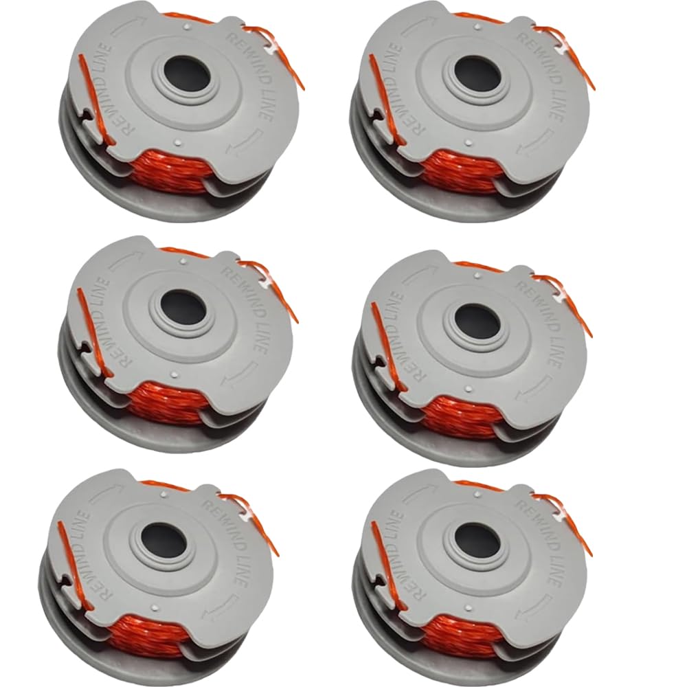 Ershengsan 6 Pcs Strimmer Wires Compatible with Flymo FLY021/513937190, Double Autofeed Spool for Flymo Contour 500 XT/Power Trim 500 XT/Mini Trim/Multi Trim (6 spools)