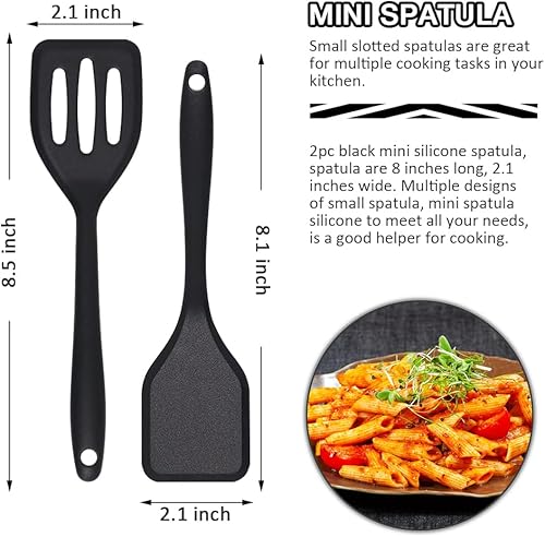 Miniatura 2 de Espátulas pequeñas, 5 unidades, mini espátula de silicona fácil de limpiar, espátula flexible de brownie, espátulas para uso en cocina, mini